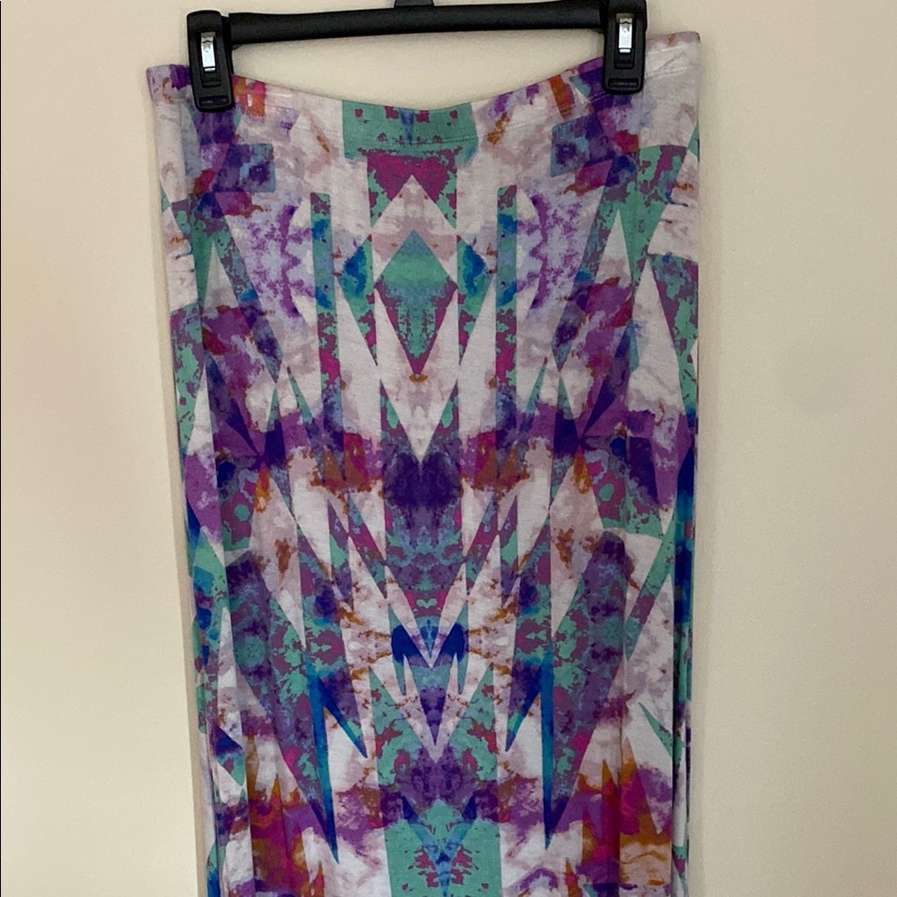 Colorful Geometric Print Skirt